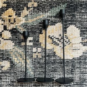 Black candle stick holders